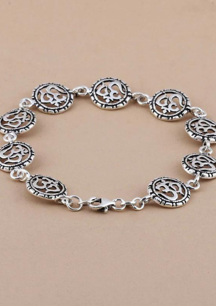 Silver Om Bracelet