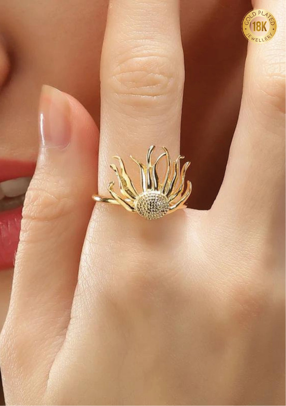 Adjustable Cascading Flower Ring